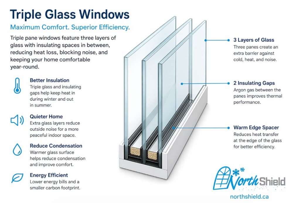 triple glass windows